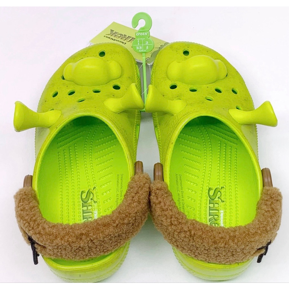 Boys Crocs Shrek Classic Clogs Green Brown Size J2 (Little Boy) - Picture 3 of 4
